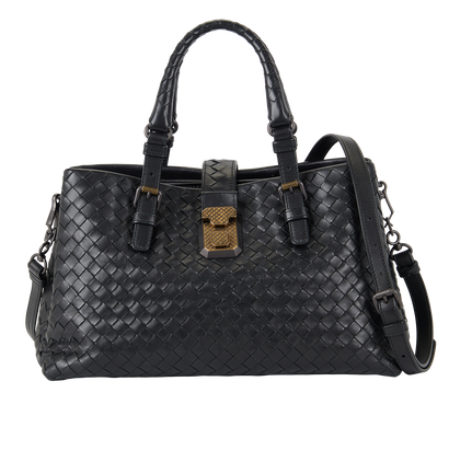 Small Roma Intrecciato Tote, front view